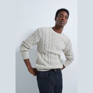 Zara Man Cable Knit Sweater
